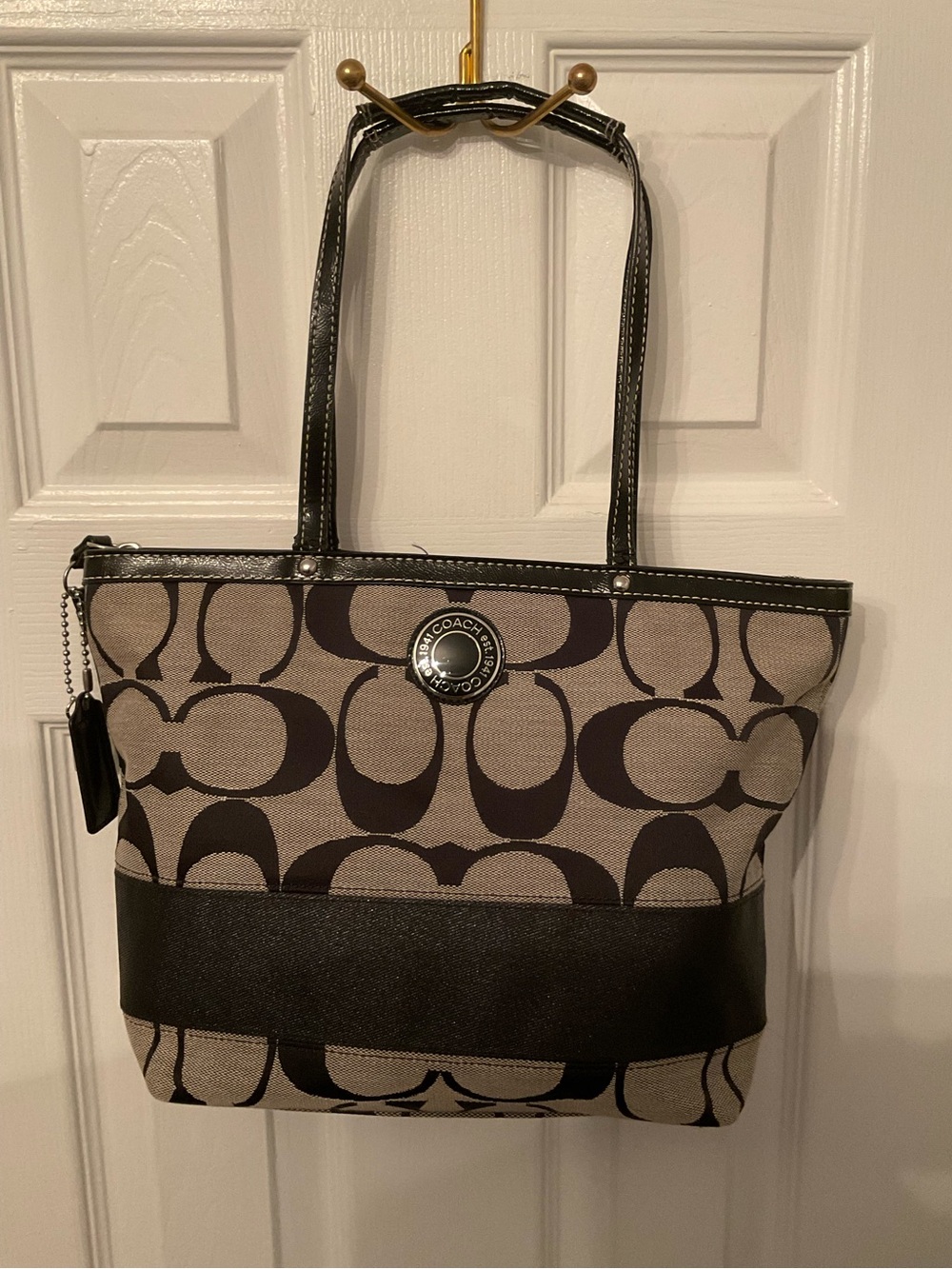 EUC Coach Signature Canvas Tote Bag